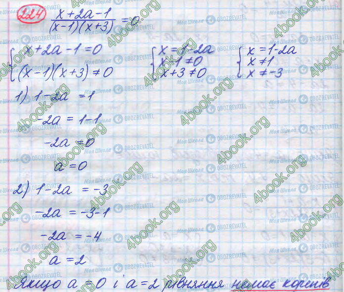 ГДЗ Алгебра 8 клас сторінка 224